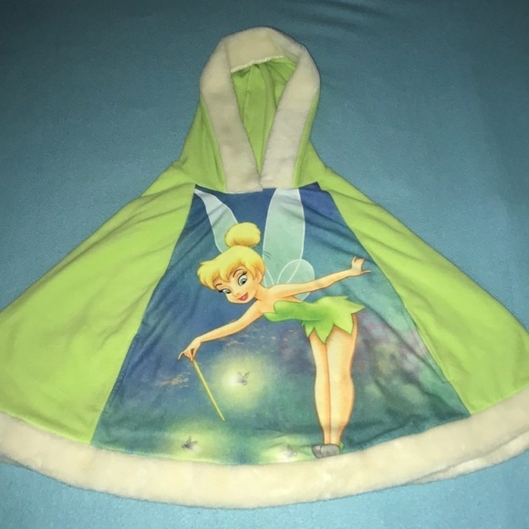 TINKER BELL poncho hooded soft size S/M - Picture 1 of 6